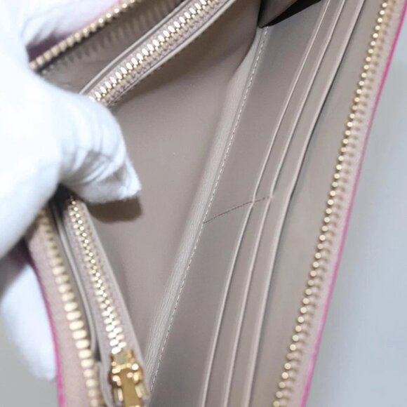 LOEWE Anagram Wallet Leather Pink Auth am7936 - Picture 4 of 16